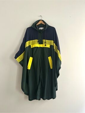 NWOT KURT LYLE "Kola" color block poncho SMALL